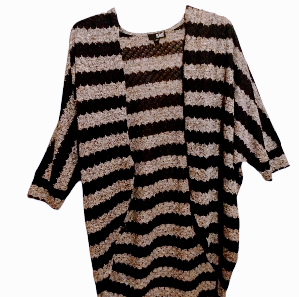 A.N.A Girls Striped Cardigan